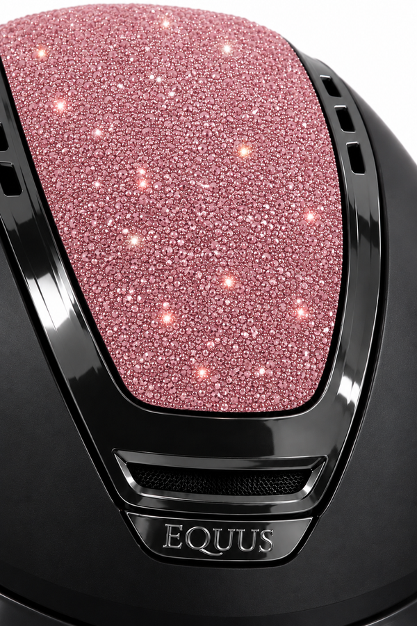 Kask jeździecki Sparkling Pink szeroki daszek