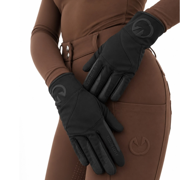Rękawiczki jeździeckie ocieplane Softshell Teddy