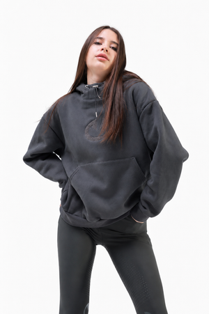 Aura Gray Riding Hoodie