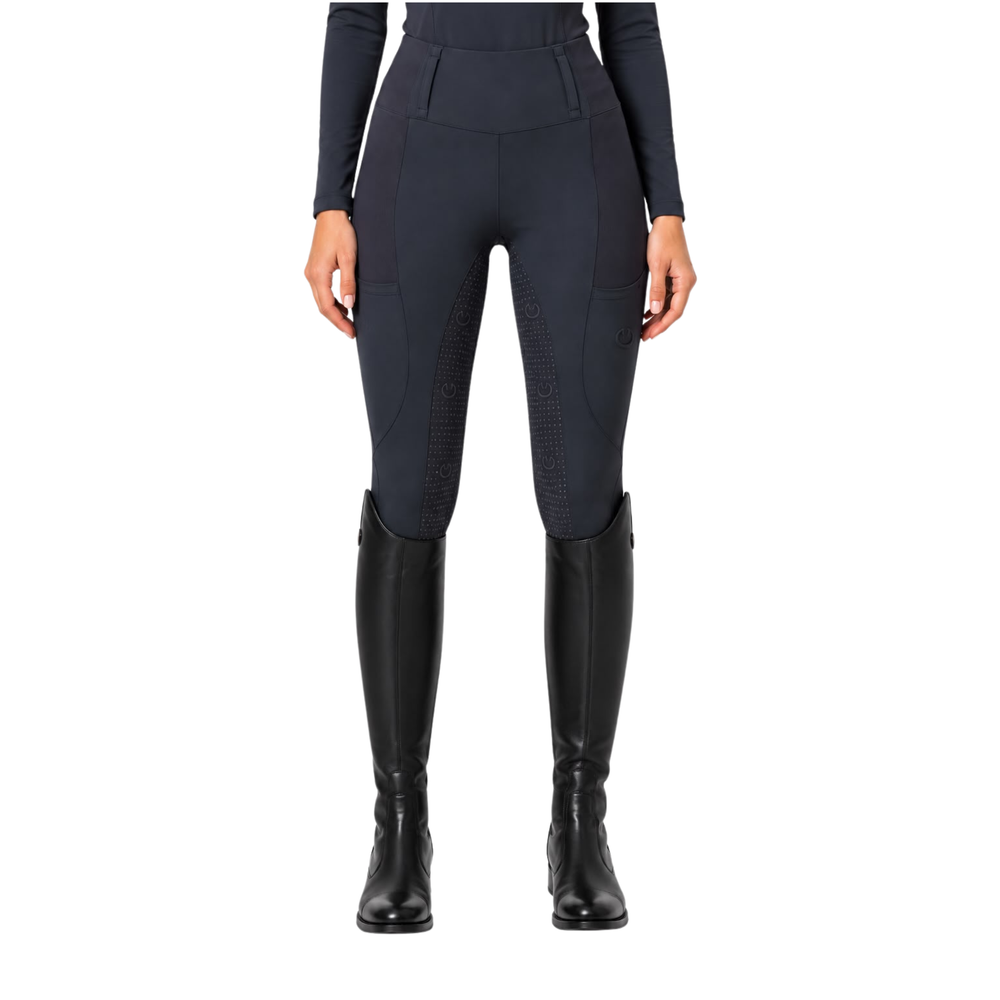 Legginsy jeździeckie Pure granatowe