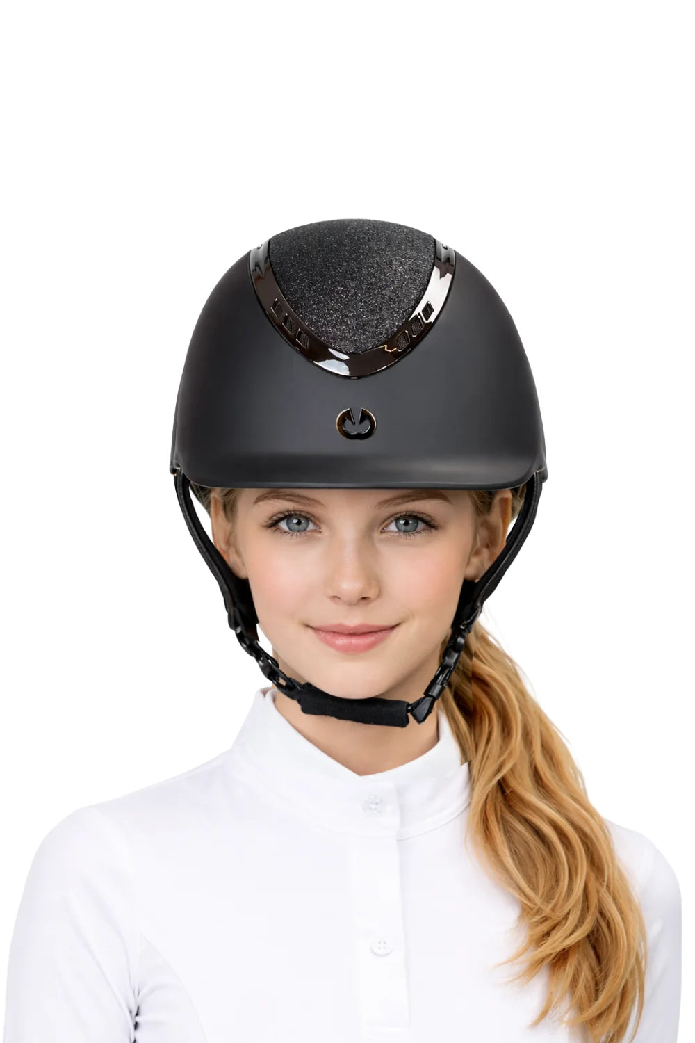 Kask jeździecki Luxury Brokatowy