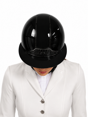 Kask jeździecki z szerokim daszkiem Mirror Gleam Black