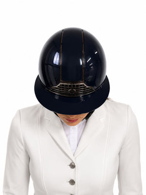Riding helmet with wide brim Mirror Gleam Navy