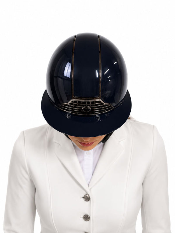 Riding helmet with wide brim Mirror Gleam Navy