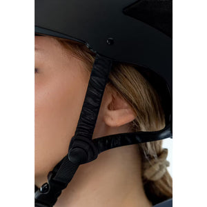Premium riding helmet short peak