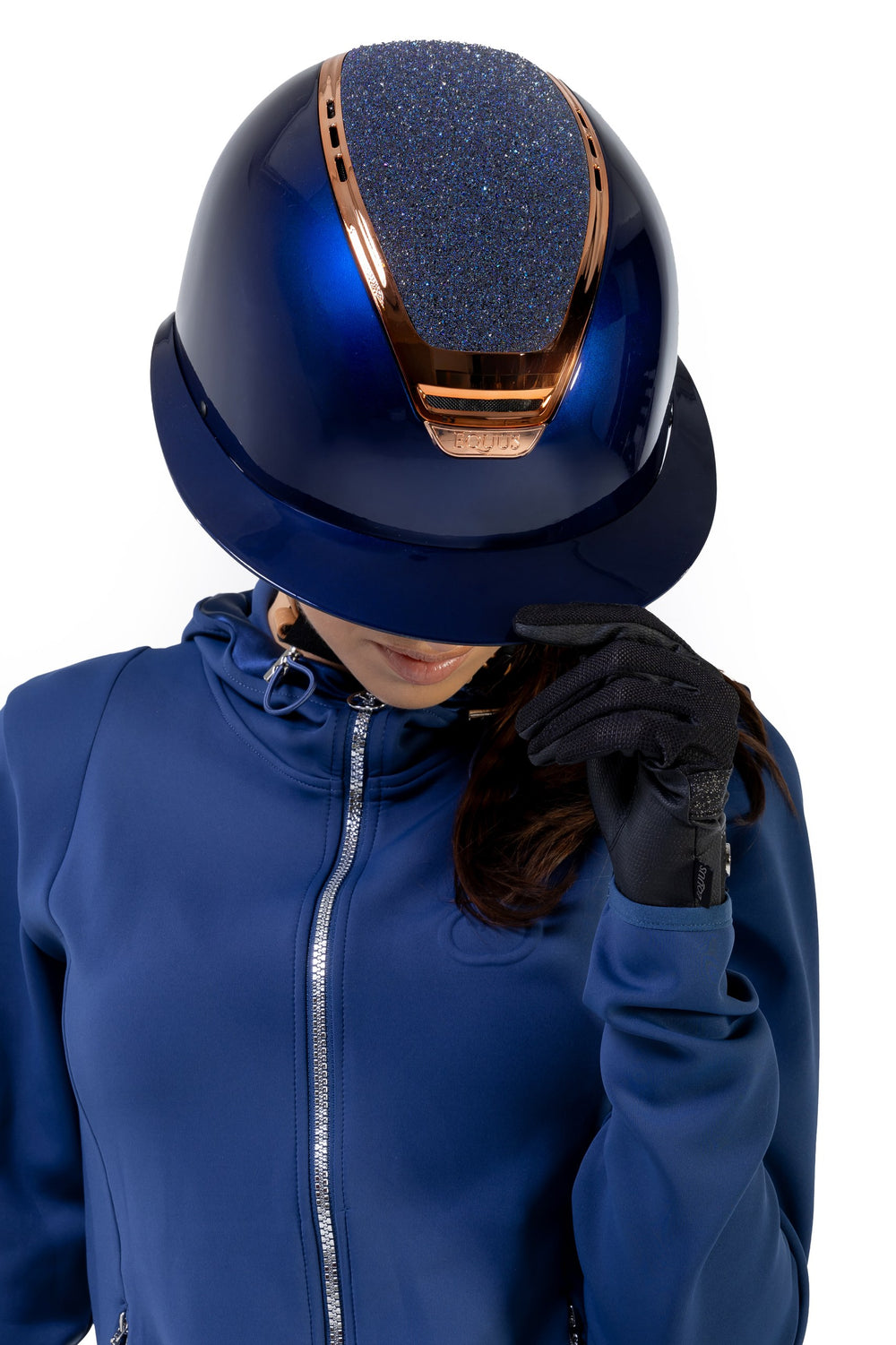 Kask jeździecki Sparkling Navy Gloss Equus 