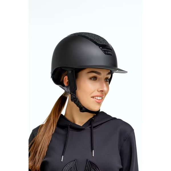 Sparkling riding helmet wide brim