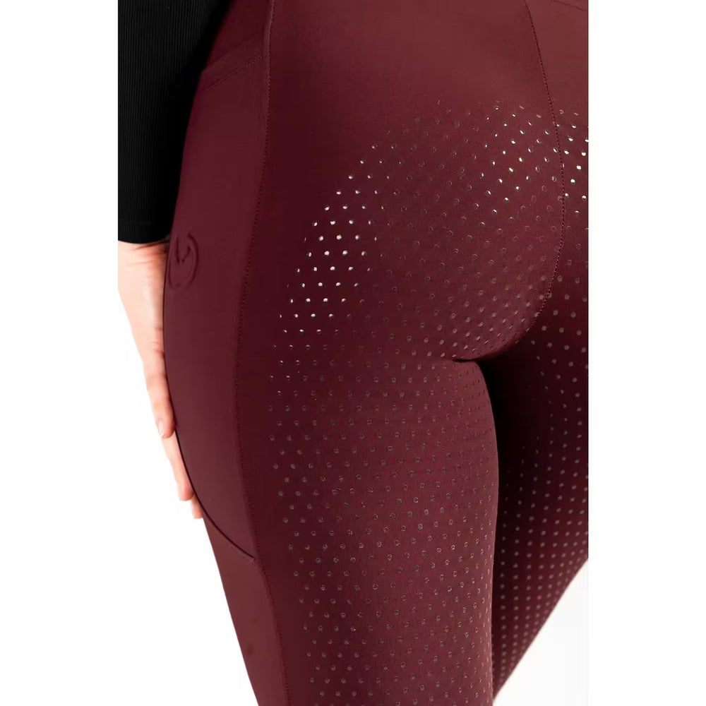 Legginsy jeździeckie dziecięce bordowe