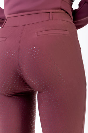 Satin Burgundy Riding Leggings