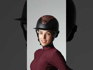 Golden Sparkling wide visor Air Pump riding helmet