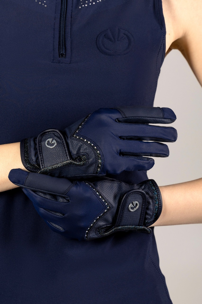 rękawiczki Glitter Navy Equus Decathlon