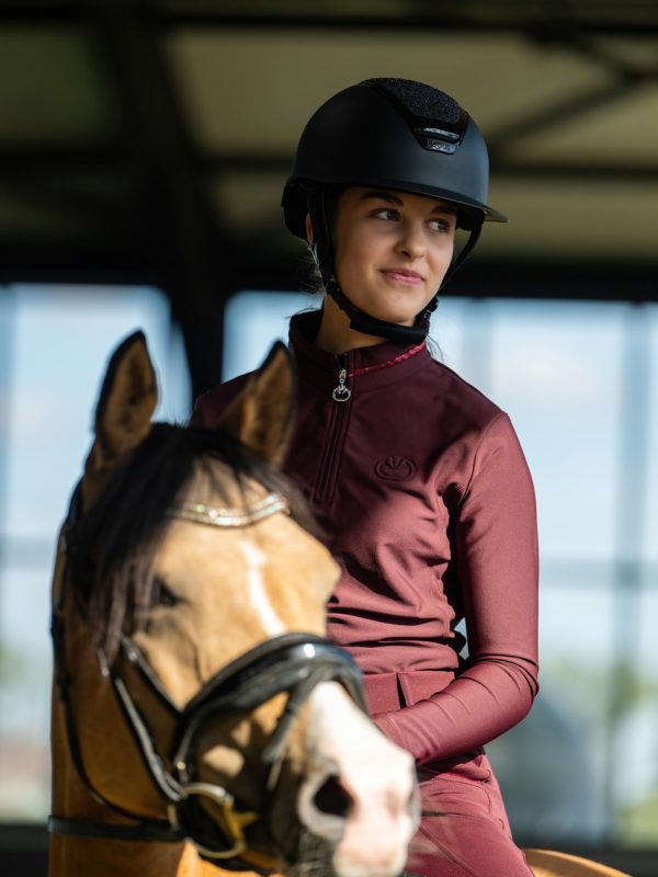 bluzka jeździecka dziecięca Frosty Elegance przód