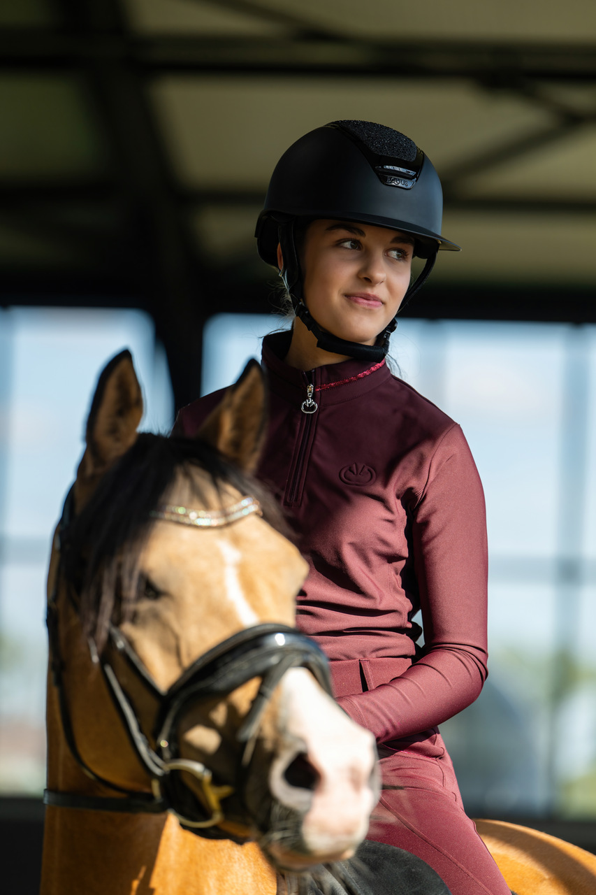 bluzka jeździecka dziecięca Frosty Elegance przód